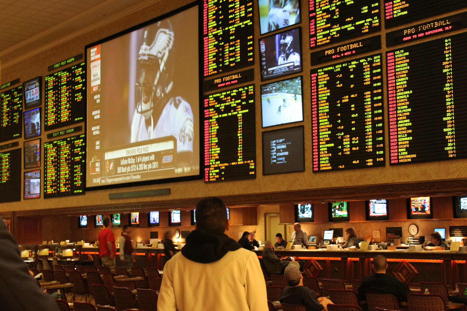 Casa de apuestas deportivas con los momios de la NFL.